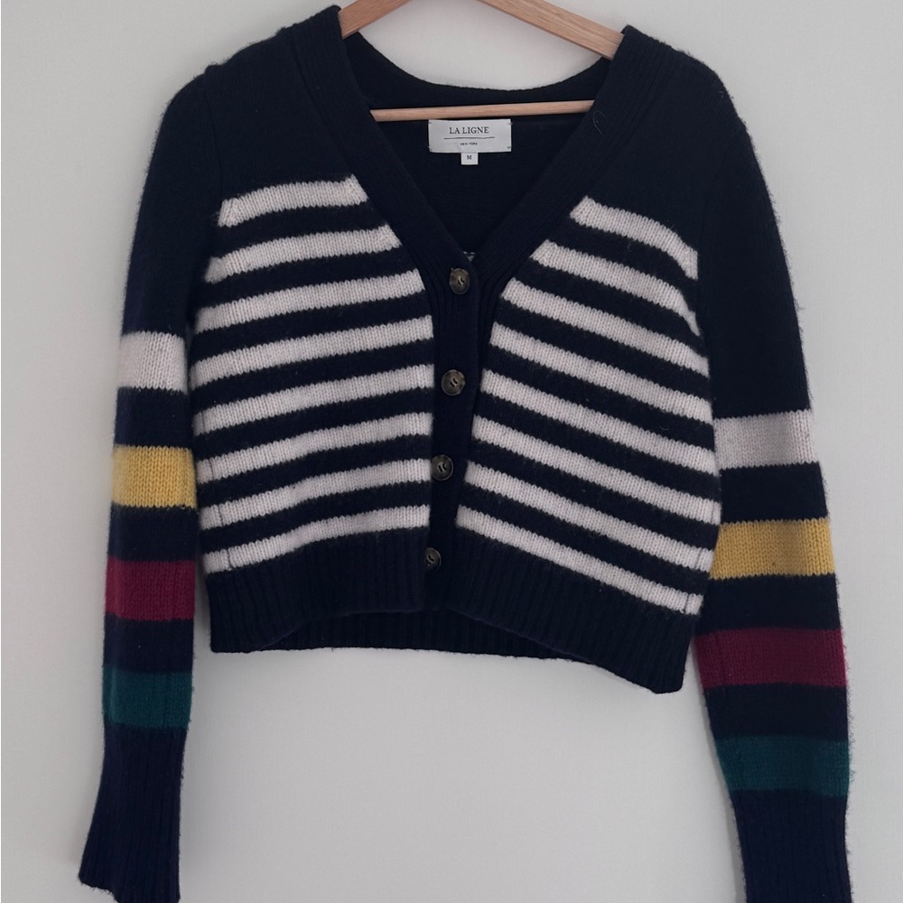 La Ligne Women's Striped Black Sweater